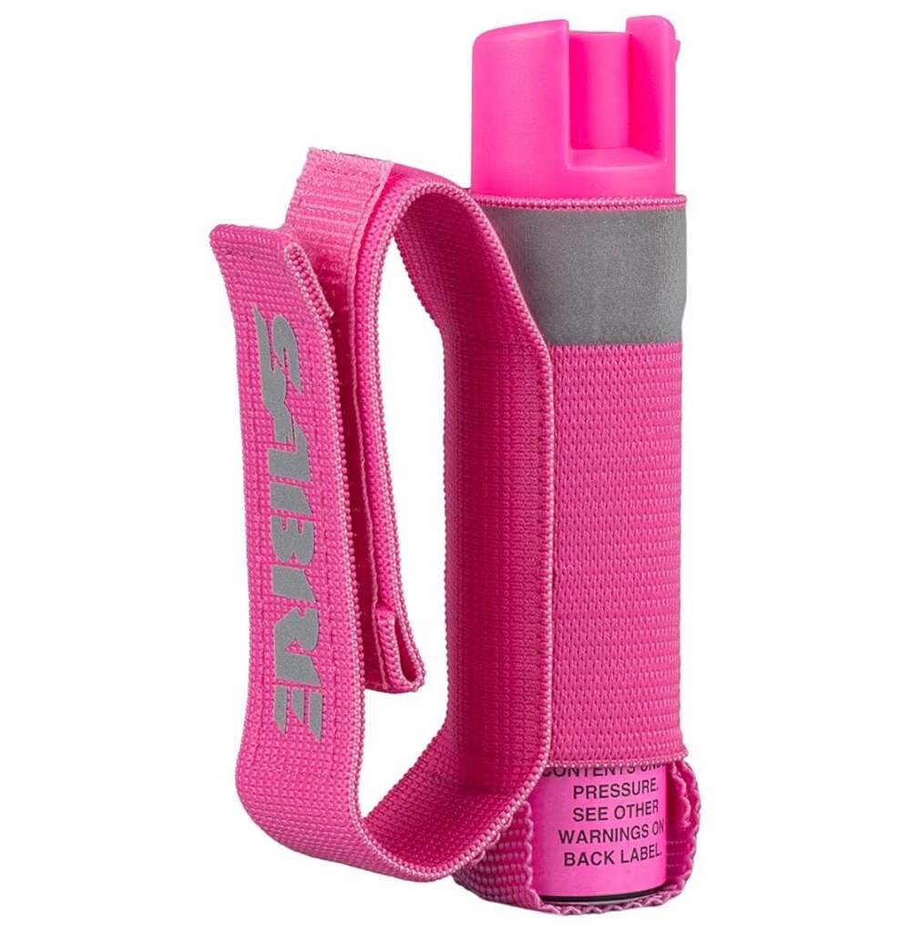 SABRE Runner Series Pepper Gel with Adjustable Hand Strap, Pink, 19 Grams